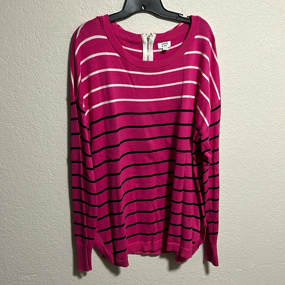 Crown & Ivy Stripped Long-sleeve
